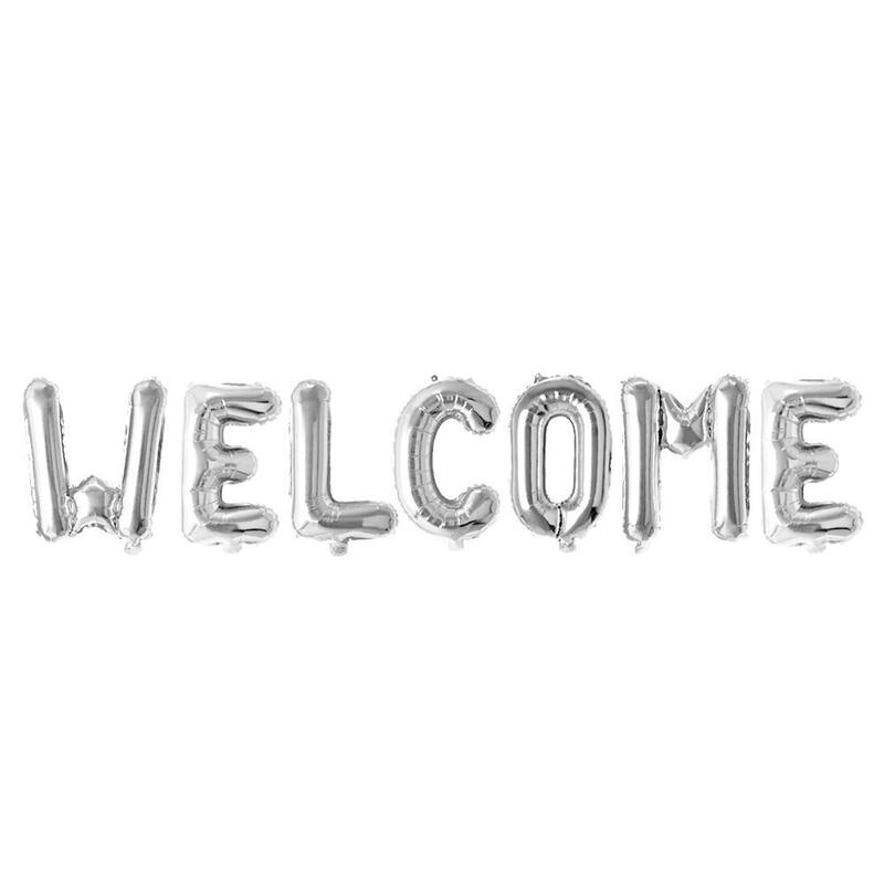 

Party Propz Welcome Foil Balloon, 7 Pieces, Ages 3+, Silver