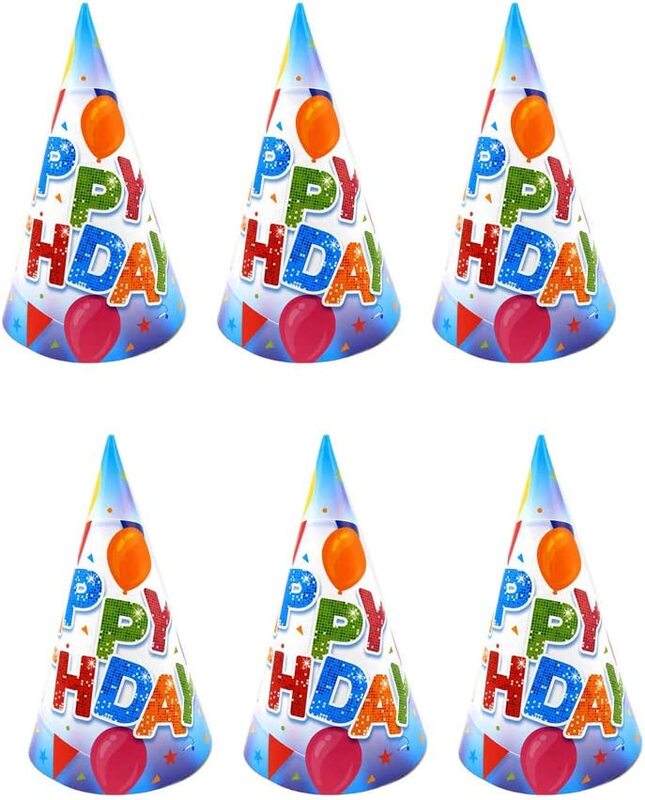 

Party Fun Printed Party 12 Inch Hat, 6 Pieces, Ages 3+, Blue