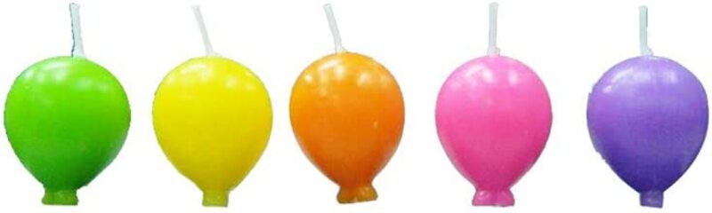 

Generic Happy Birthday Party Pick Candles, 5 Piece, Multicolour