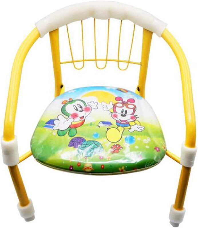 

Comfortable Kids Chair with Metal Frame and Soft, Yellow