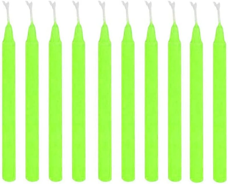 

Beautiful Slim Pillar Candle, 10 Piece, Apple Green