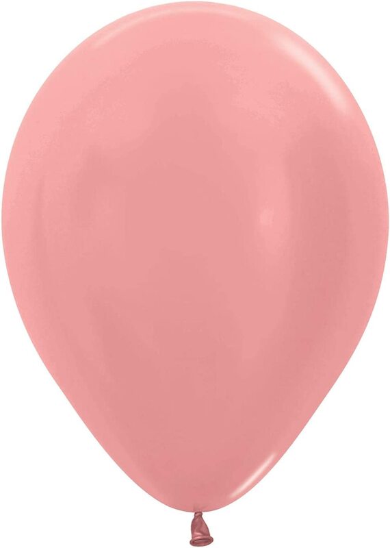 

Sempertex Pearl Rose Gold Round Balloons, 50-Piece, Rose Gold