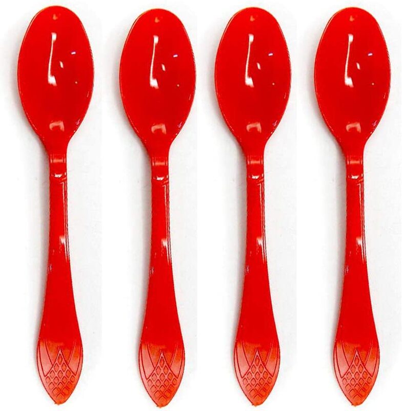 

Generic 24-Piece 17cm Party Fun Plastic Spoon Set, Red