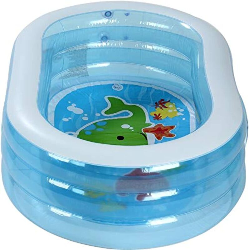 

Intex Oval Whale Inflatable Swimming Pool, 57482NP(42), Blue