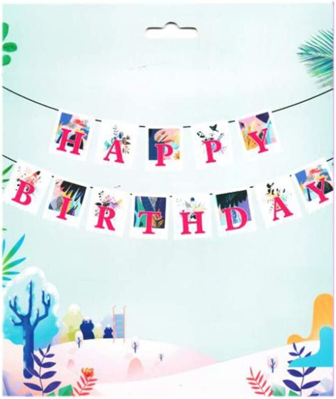 

Generic 2.3-Meter Fun Birthday Party Pops Banner, All Ages, Pink