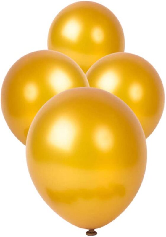 

12-Inch Party Fun Metallic Balloon Set, 40-Piece, Ages 3+, Golden