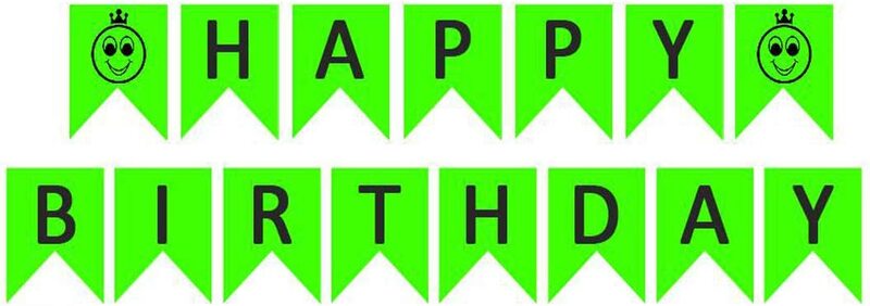 

Happy Birthday Party Decorations Banner, Ages 3+, Green