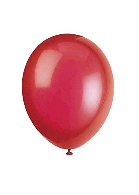 

12-Inch Standard Rose Red Balloon for Birthday Decoration, 40-Piece, All Ages