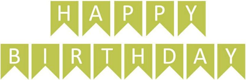 

Happy Birthday Party Decorations Banner, Ages 3+, Light Green