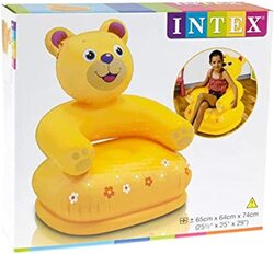 Intex Inflatable Happy Animal Chair, Yellow