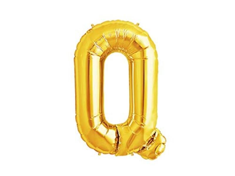 

Beautiful Alphabet Q Foil Balloon, 38-Inch, Gold