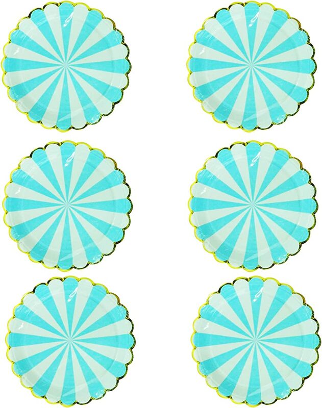 

Party Fun 6-Pieces Birthday Party Paper Plates, Blue