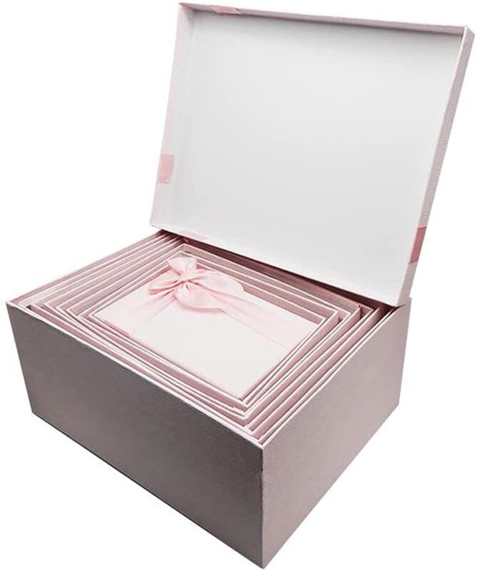 

Beautiful Rectangular Gift Box Set, 10 Pieces, 37 x 29 x 16.5cm, Pink