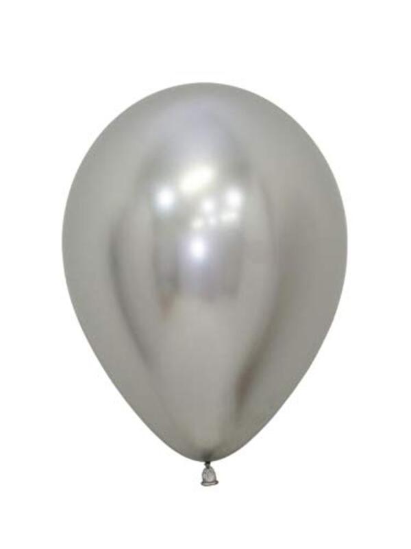 

Sempertex 12-Inch Reflex Balloons Set, 25-Piece, Silver