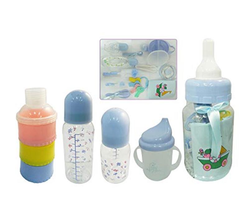 

Baby Feeding Bottles with Milk Powder Dispenser, 2 Feeding Bottle & Milk Mug, Multicolour