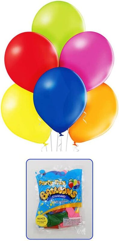 

Party Fun With Sticks Balloons, 40 Pieces, Ages 3+, Multicolour