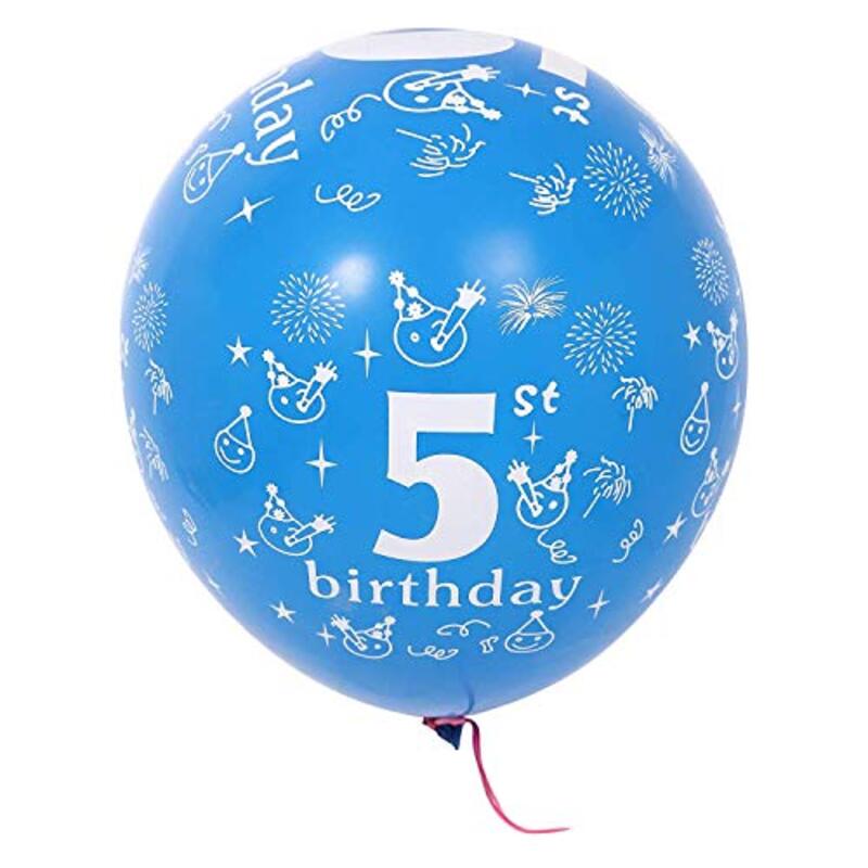 

Party Fun No. 5 Birthday Balloons, 12-Inch, 12-Piece, Multicolour