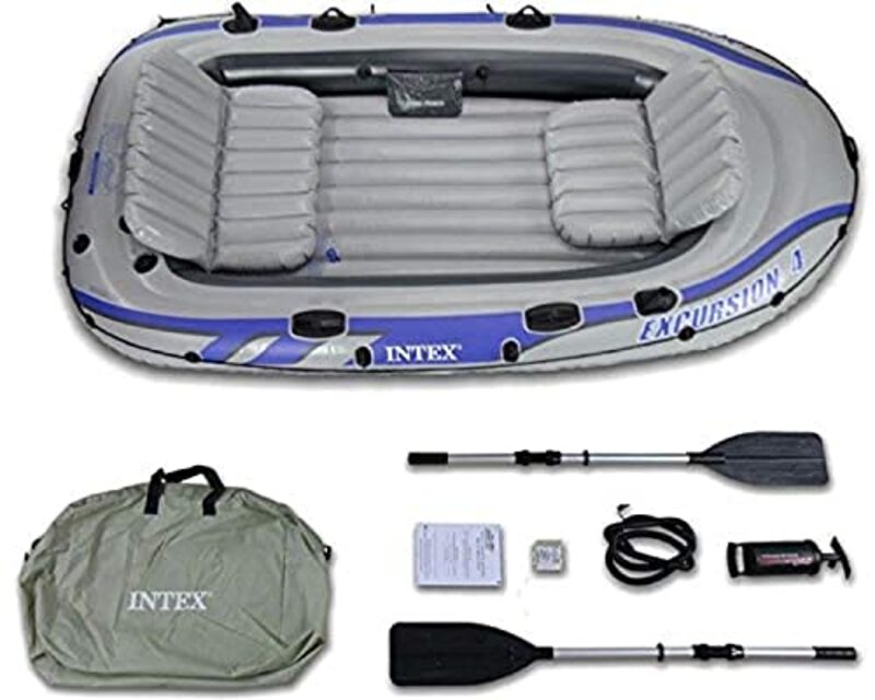 

Intex Excursion 4 Inflatable Raft Set, Grey