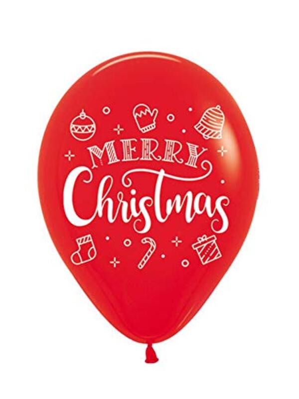 

Sempertex 12-Inch Fashion Merry Christmas Wreath Balloons Set, 12-Piece, Multicolour