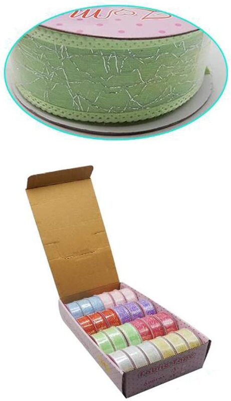 

Beautiful Thread Design Fabric Ribbon Set, 24 Pieces, 2.5cm x 2 Yards