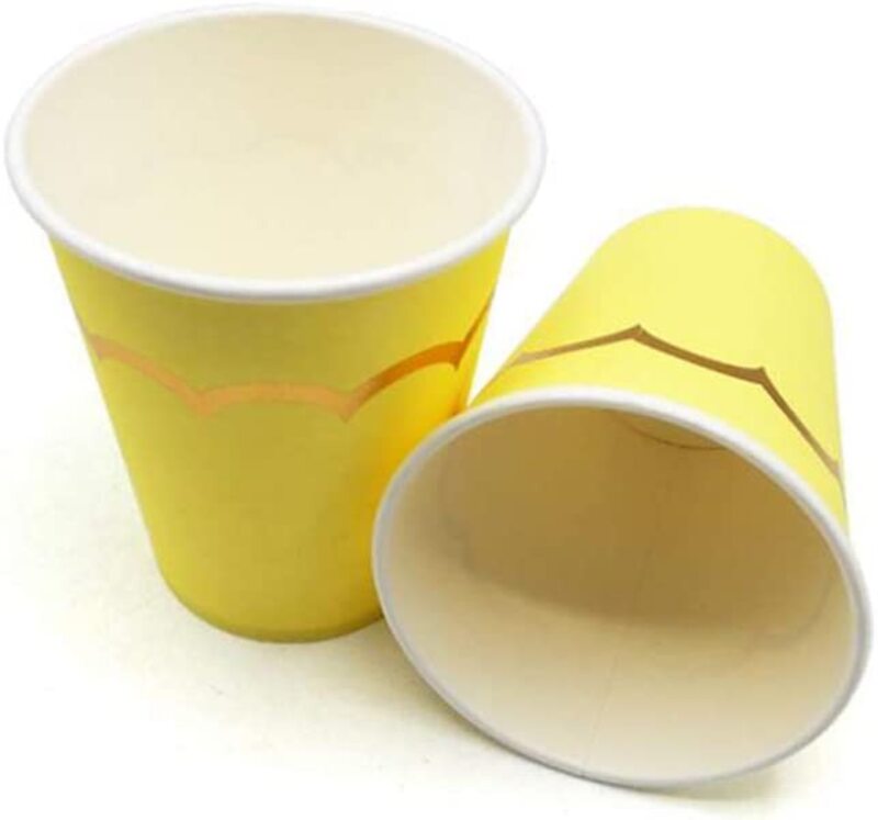 

6-Piece 250ml Party Fun Party Paper Cup Set, Yellow