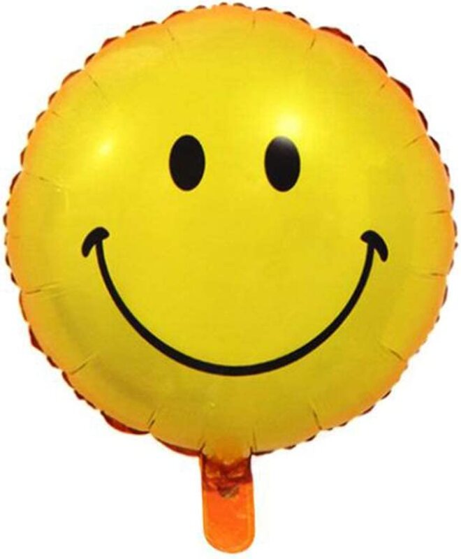 

18-Inch Party Fun Smiley Foil Balloon, Yellow