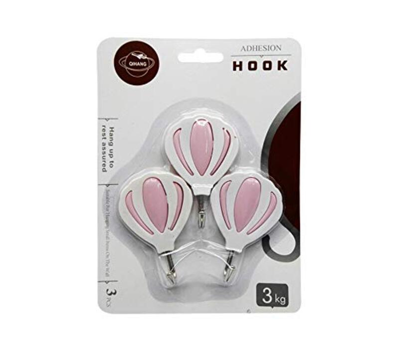

Beautiful Balloon Designed Strong Adhesive Multi-Purpose Wall Hooks, 3 Pieces, Multicolour