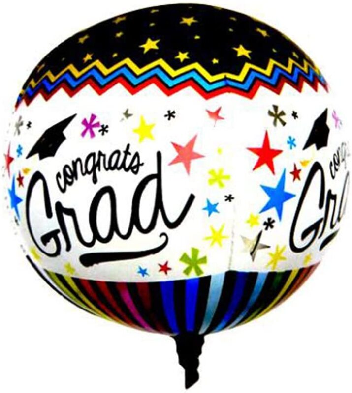 

Graduation Congratulate Party Fun Foil Balloon, 22 Inch, Multicolour