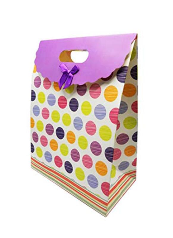 

'Party Fun'' Dotted Beautiful Gift Bag, 28 x 37 x 15cm, Purple