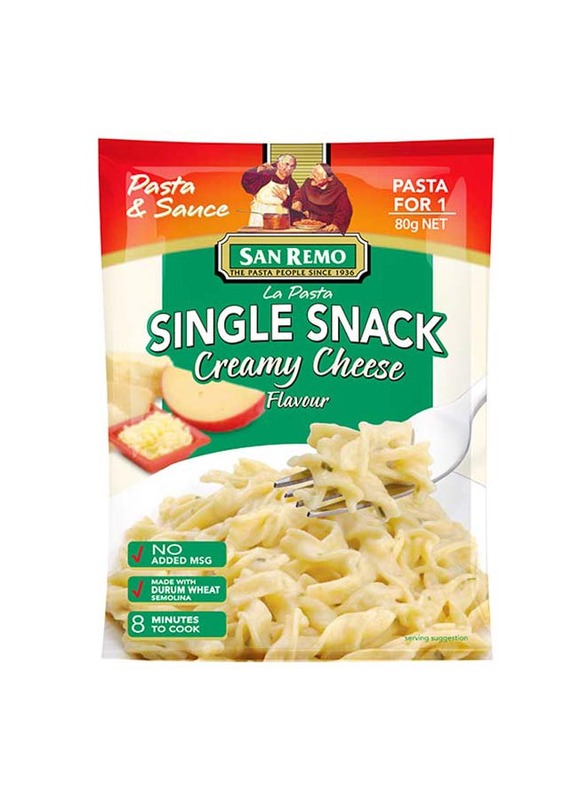 

San Remo La Pasta Creamy Cheese Flavour Single Snack Pasta, 80gm