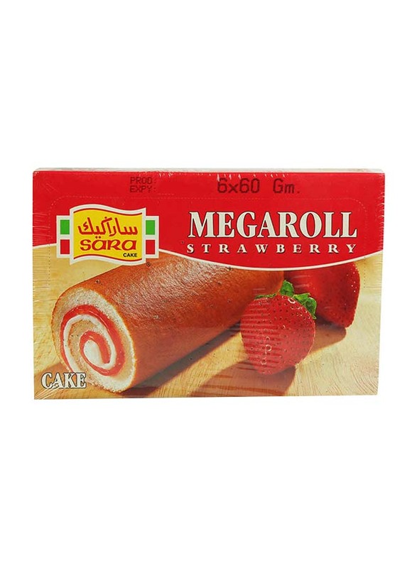 

Sara Mega Roll Strawberry Cake, 6 x 60g