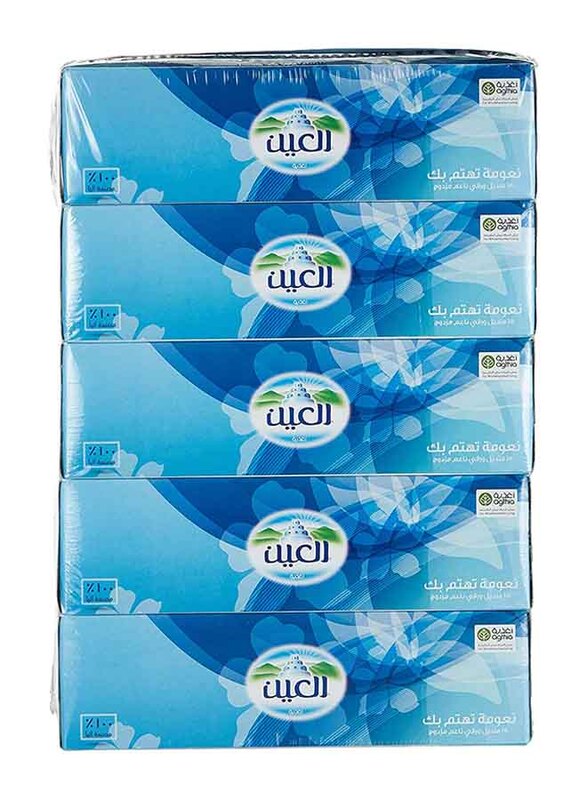 

Al Ain Soft Facial Tissues, 5 x 150 Sheets x 2 Ply