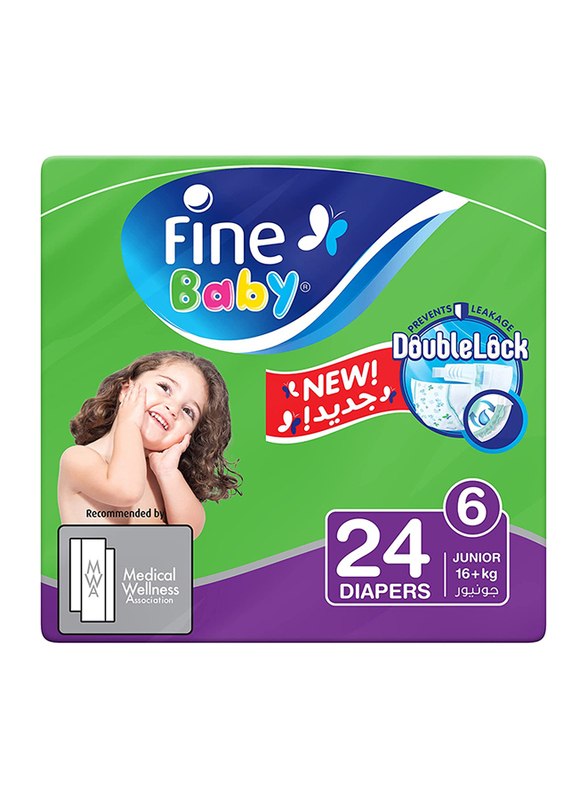 

Sanita Bambi Fine Baby Double Lock Baby Diapers, Size 6, 16+ Kg, 24 Counts