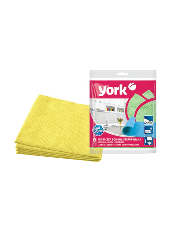 

York Household Perforated Cleaning Cloth, 6 Pieces