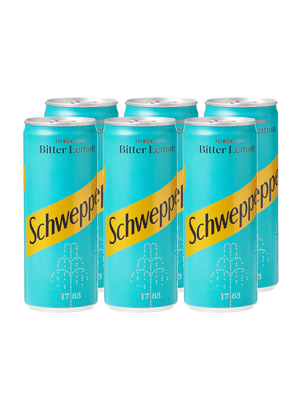 

Schweppes Bitter Lemon Soft Drink, 6 Cans x 250ml