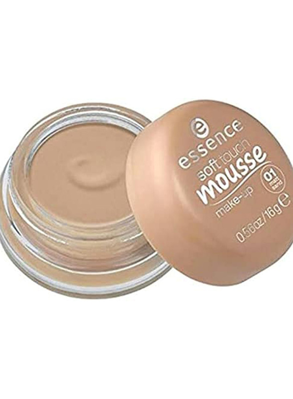 

Essence Soft Touch Mousse Make-Up Foundation, 16g, 01 Matt Sand, Beige