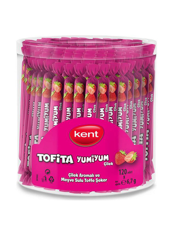 

Kent Tofita Yumi Yum Strawberry Fruit Juice Toffee, 20 x 6.5g