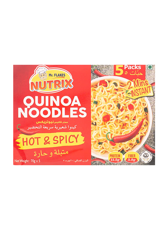 

Mr. Flakes Nutrix Quinoa Hot & Spicy Noodles, 5 x 70g