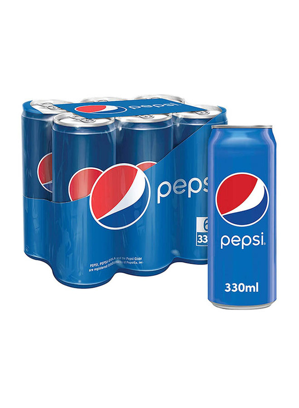 

Pepsi Carbonated Soft Drink, 6 Cans x 330ml