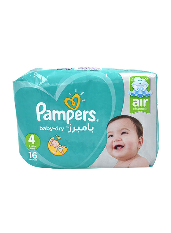 

Pampers Baby Dry Diapers, Size 4+, 9-14 Kg, 16 Counts