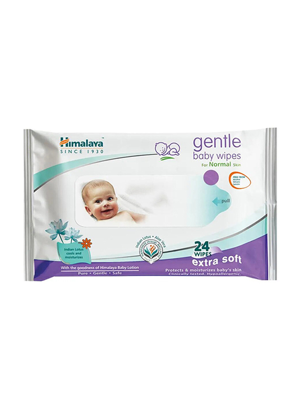 

Himalaya Gentle Baby Wipes, 24 Pieces, White