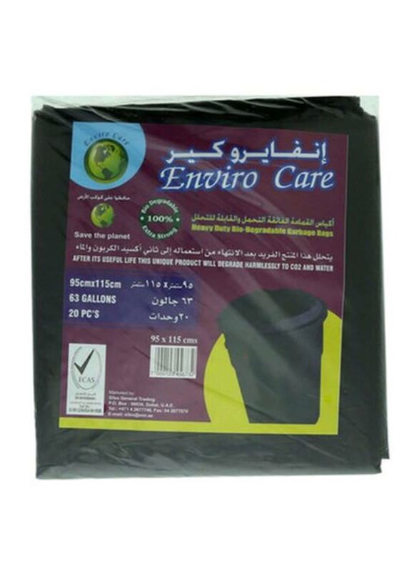 

Enviro Care Heavy Duty Bio-Degradable Garbage Bags, 20 Bags x 63 Gallons