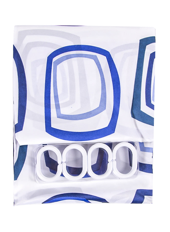 

Chamdol Shower Curtain, 180 x 200cm, White/Blue