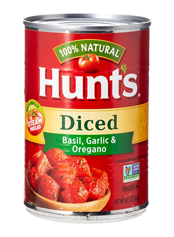 

Hunt's Diced Tomato With Basil/Garlic/ Oregano, 411g