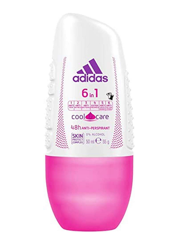 

Adidas 48H 6-In-1 Cool Care Anti Perspirant Deodorant Roll On, 50ml