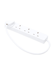 555 Ak Kemco 3 Way High Quality Extension Socket, 5 Meters, White