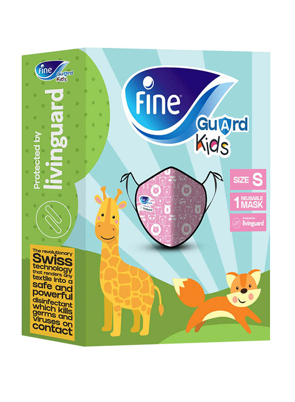 

Fine Guard Kids Face Mask, Pink, Small