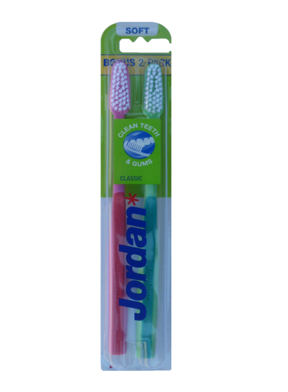 

Jordan Classic Soft Toothbrush, Multicolour, 2 Pieces