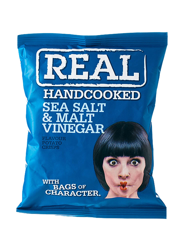 

Real Handcooked Sea Salt & Malt Vinegar Potato Crisps, 35g