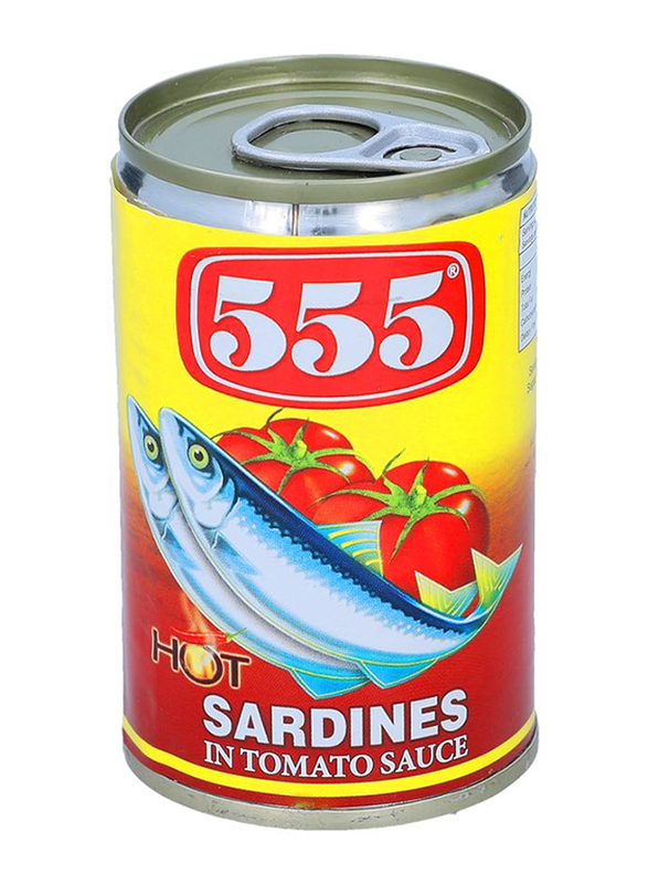 

555 Sardines In Hot Tomato Sauce, 155g